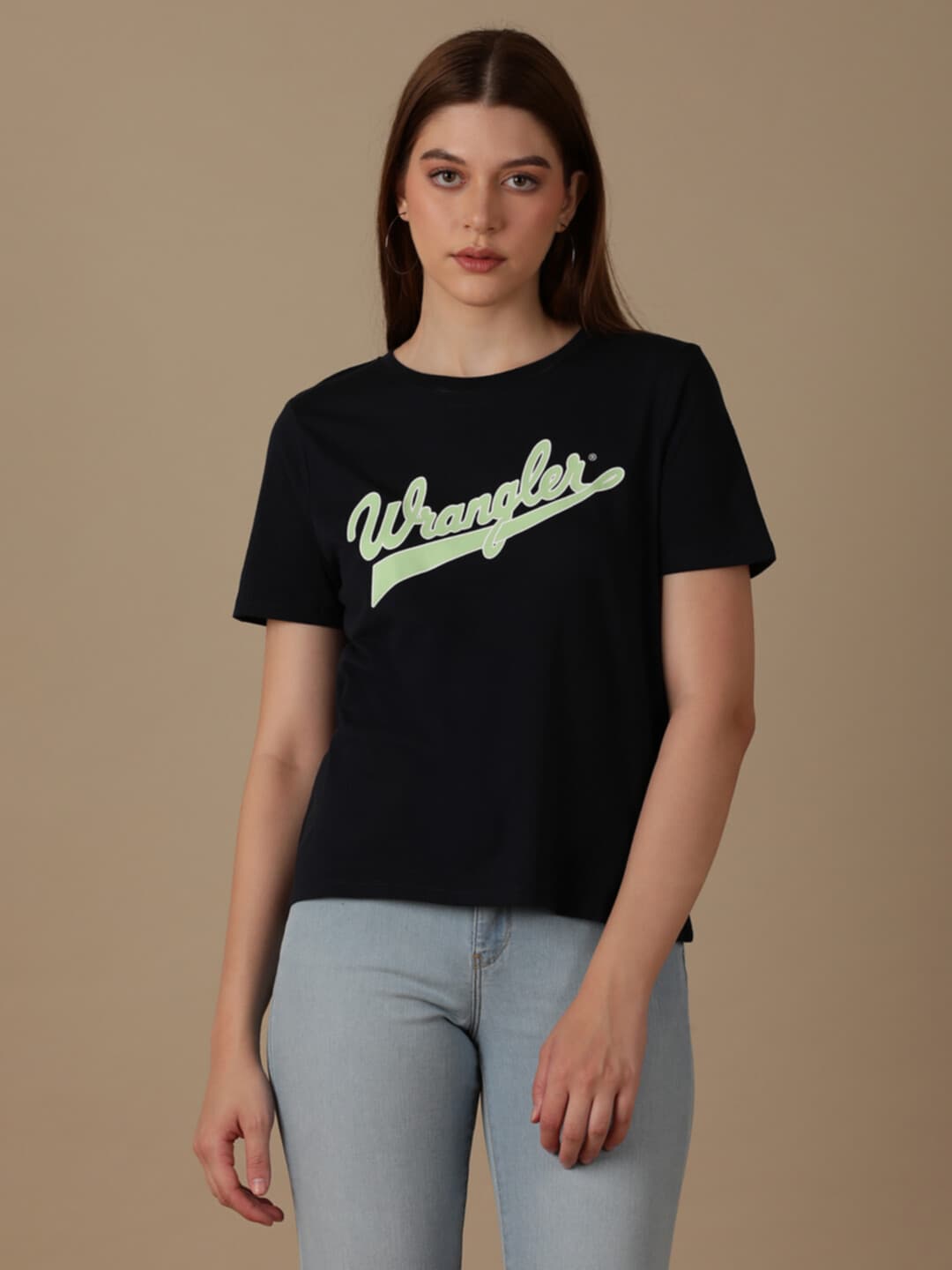 Women Logo Blue Crew Neck Regular Fit Tshirt. 11